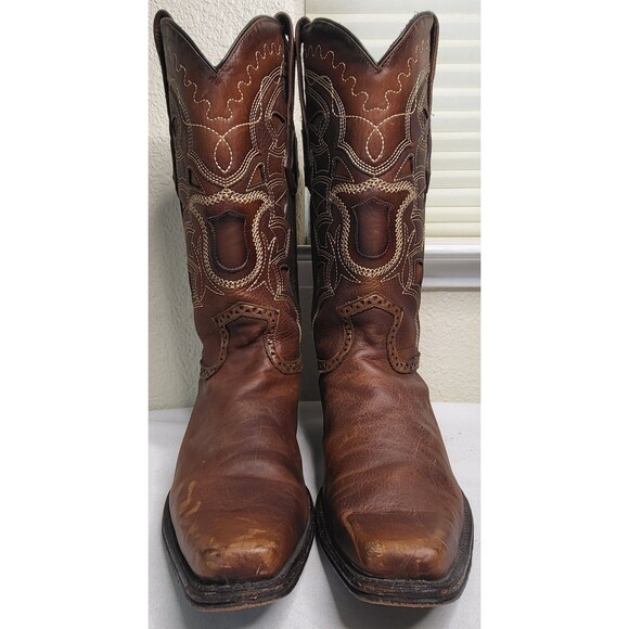 LOS ALTOS Mens BROWN SNIP TOE WESTERN COWBOY BOOT Size 12 EE WIDTH 999107 - Picture 6 of 16